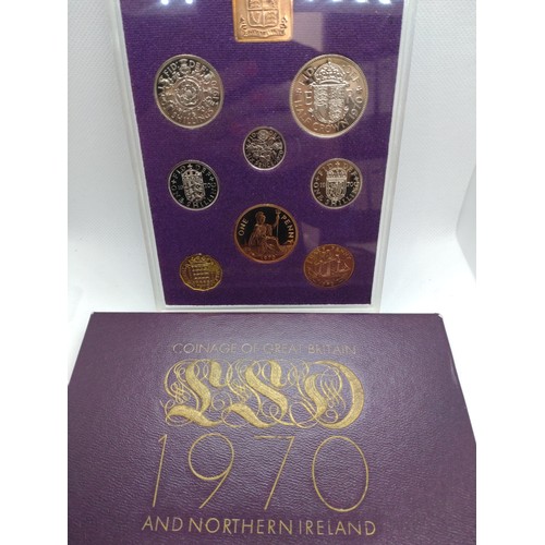 464 - A 1970 proof set of English coins with packaging.