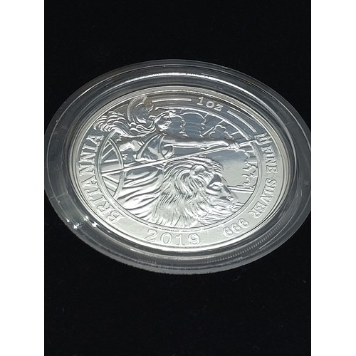 463 - A Britannia Spirit of a Nation Royal Mint 999 fine silver sterling £2 with packaging.