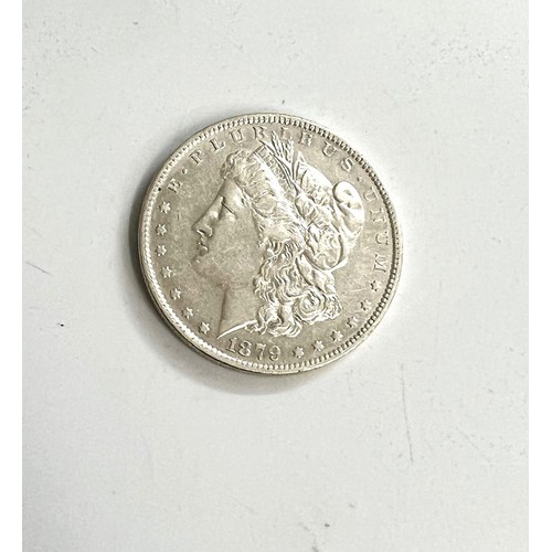 496 - A United States silver dollar, 1879. 26.7gms.