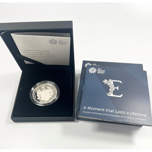 440 - 65th Anniversary coronation £5 silver proof piedfort. 2018