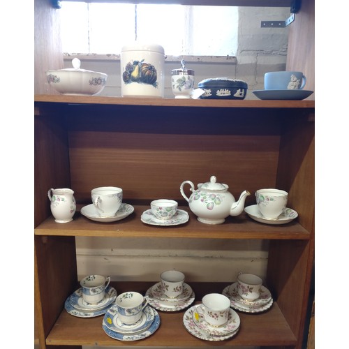 171 - Three Royal Stafford 'Fragrance' pattern cups, saucers, and plates, Grafton tea-for-two service, fou... 