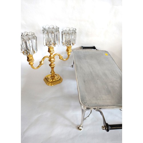 70 - A candelabrum and a hot plate