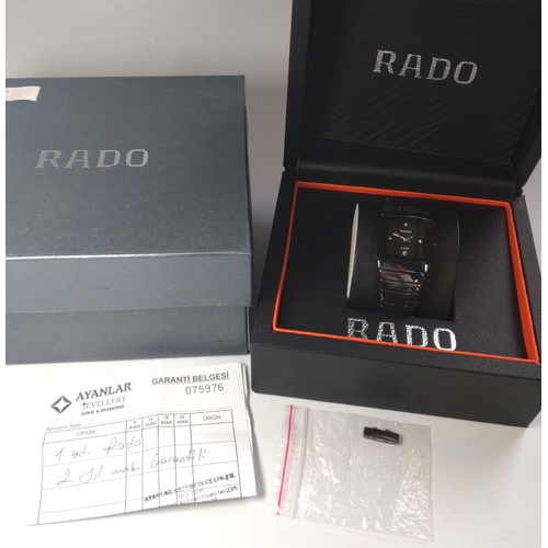 330 - A gentlemen's Rado Diastar high tech ceramic model no. 538.0715.3 with original box, a purchase rece... 