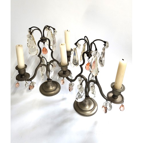 64 - A pair of antique/vintage French candelabra.