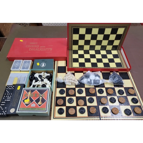 69 - Chad Valley Draughts and Chess Set, Merit Draughts and Chess Set, De La Rue Canasta and marquis Domi... 