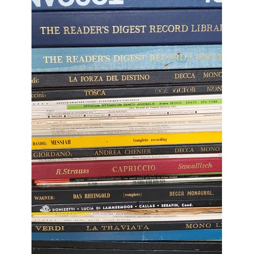 72 - A large collection of classical vinyl records, to include La Traviata, Lucia di Lammermoor, Das Rhei... 