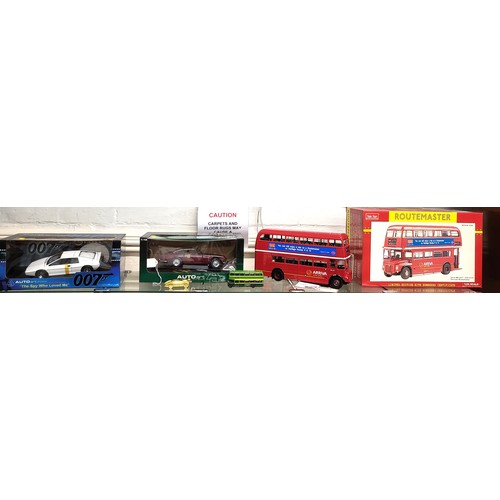 79 - Sun Star 1:24 scale Routemaster Bus, Auto art 1:18 Aston Martin and 007 Lotus Esprit, with boxes, EF... 