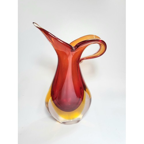 169 - A Sylvac Elf and Bunny bowl, 22cm diameter, and four coloured Murano glass vases, 19cm to 25cm. (5)