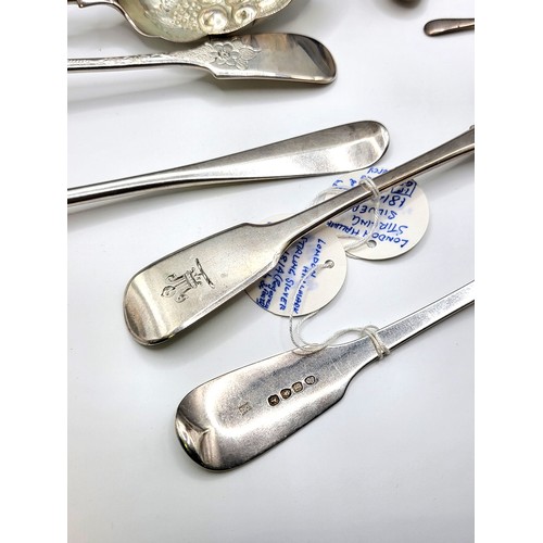 235 - A pair Regency silver serving spoons, hallmarked London 1814, bearing makers marks for Josiah and Ge... 