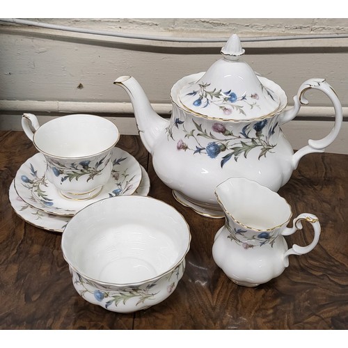 197 - A Royal Albert Brigadoon tea service (30 pieces) and Wedgwood Hathaway Rose tea service (22 pieces).... 