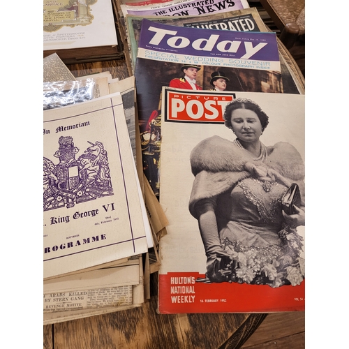 140 - A collection of Royal family official programmes, Picture Post, Illustrated News, and Hello magazine... 