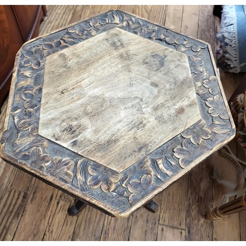 25 - Three side tables, one oval tripod table (some damage to surface), 56cm x 46cm x 37cm, one circular ... 