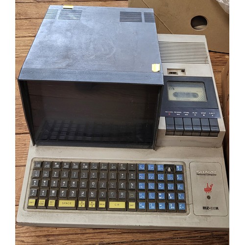 125 - Sharp MZ-80K personal computer with a built in cassette recorder. A multi-functional personal comput... 