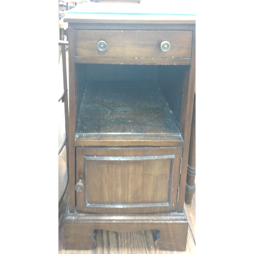 67 - A wooden bedside cupboard. circa 1920 74cm x 41cm x 37cm