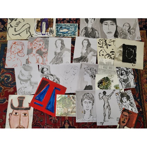 91 - Port Folio of drawings by Richard Conway-Jones