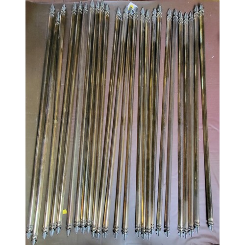 137 - Brass stair rods (hollow), 81cm