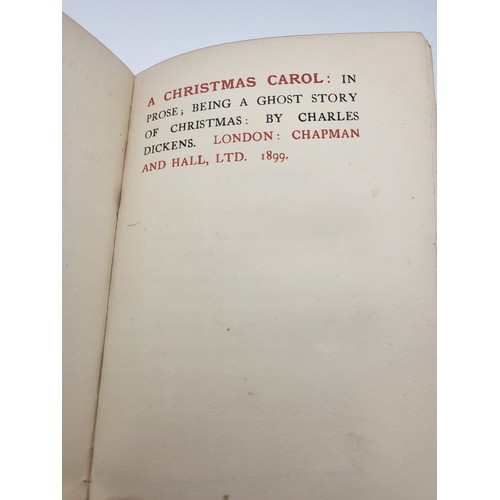 145 - A Christmas Carol, London: Chapman and Hall, 1899 with illustration, in a blue hardback cover, and f... 