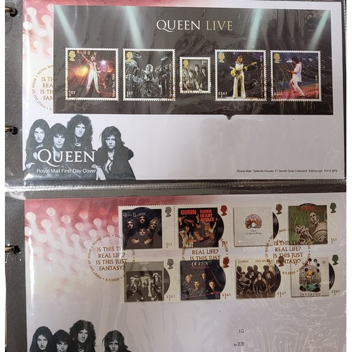 146 - Two albums of first day covers book one including 2020 & 2021: First day covers 2020: Queen Live, Qu... 