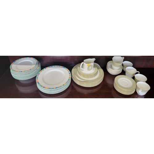 161 - Royal Doulton Sonnet part tea service and eighteen Villeroy & Boch Twist Alea Caro plates. (51)