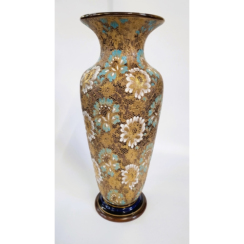 172 - A Doulton Slaters Patent vase, 41cm (foot fractured and glued)