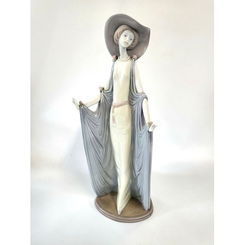 176 - Lladro 761 Dama del Bulevar 35cm (neck repaired) and 1431 Dama Beatritz 1900 36cm (one thumb missing... 