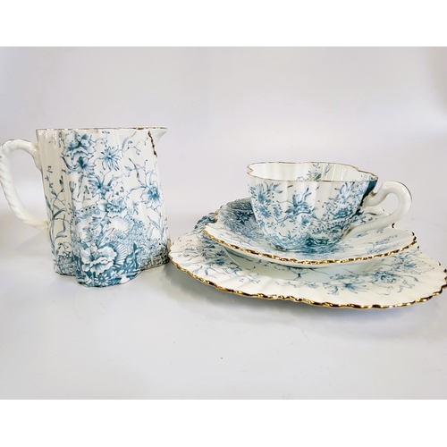 204 - Two Meakin part dinner services and a blue and white tea set (lacks teapot) (64)