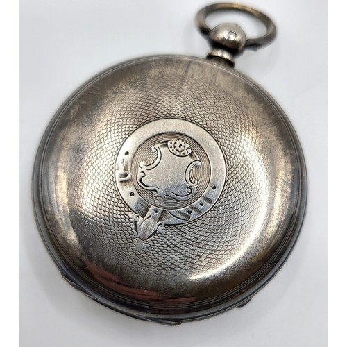 286 - JW Benson silver pocket watch