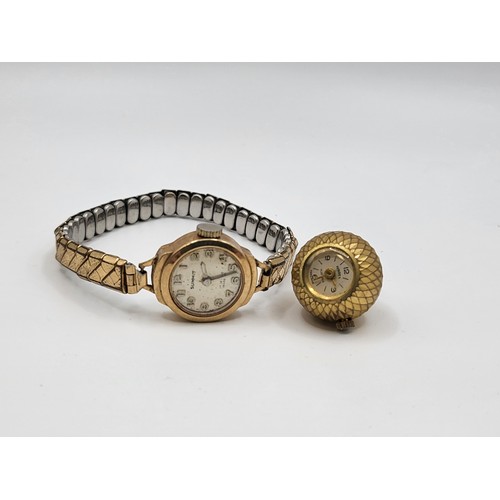 293 - Ladies dress watch Summit 1940/ 50 on expanding bracelet and necklace watch without chain (Sunrex)