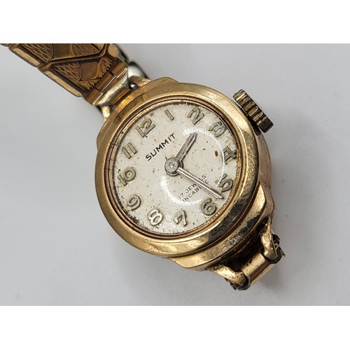 293 - Ladies dress watch Summit 1940/ 50 on expanding bracelet and necklace watch without chain (Sunrex)