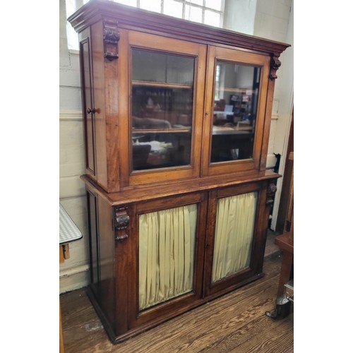 35 - A display chest (former chart display) possibly early 19th century. 177cm x 130cm x 57cm.