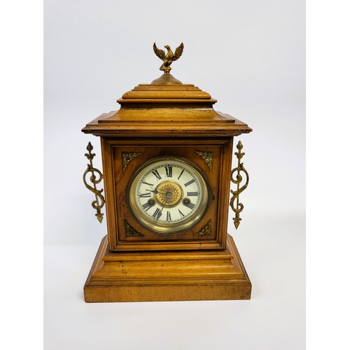 44 - An H A C German 14-day strike mantle clock. No 3147. 42cm x 28cm x 16cm