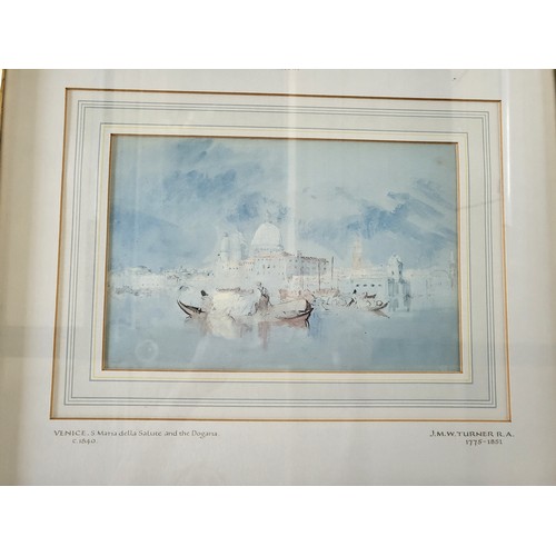 76 - Six Turner prints of Venice with certificates of endorsement. 237/5000. Venice: The Grand Canal, loo... 