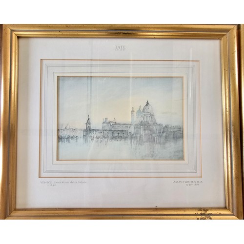 76 - Six Turner prints of Venice with certificates of endorsement. 237/5000. Venice: The Grand Canal, loo... 