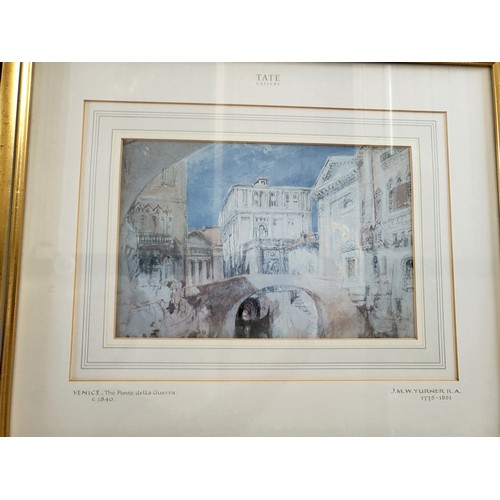 76 - Six Turner prints of Venice with certificates of endorsement. 237/5000. Venice: The Grand Canal, loo... 