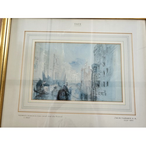 76 - Six Turner prints of Venice with certificates of endorsement. 237/5000. Venice: The Grand Canal, loo... 