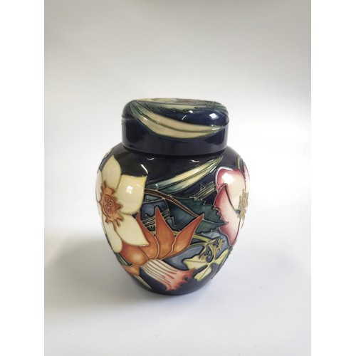 164 - A Moorcroft Golden Jubilee 2002 jar and cover with box 16cm.