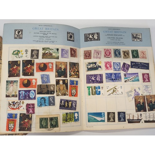 136 - A selection of stamps in two stamp albums