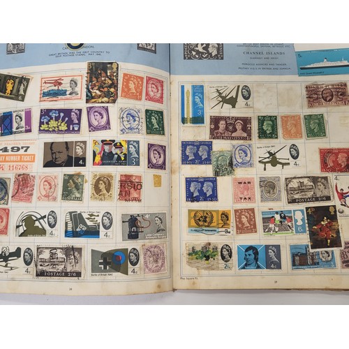 136 - A selection of stamps in two stamp albums