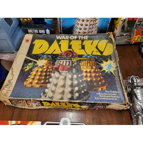 115 - Dr Who collectables including radio controlled Dalek, Dalek Cookie Jar, 1/4 Scale K-9, Denys Fisher ... 