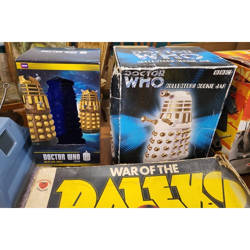 115 - Dr Who collectables including radio controlled Dalek, Dalek Cookie Jar, 1/4 Scale K-9, Denys Fisher ... 