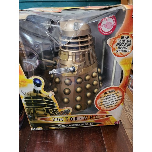 115 - Dr Who collectables including radio controlled Dalek, Dalek Cookie Jar, 1/4 Scale K-9, Denys Fisher ... 