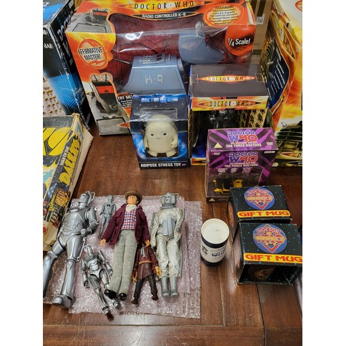 115 - Dr Who collectables including radio controlled Dalek, Dalek Cookie Jar, 1/4 Scale K-9, Denys Fisher ... 