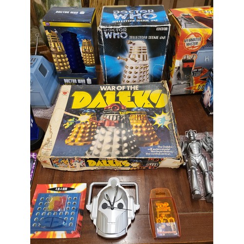 115 - Dr Who collectables including radio controlled Dalek, Dalek Cookie Jar, 1/4 Scale K-9, Denys Fisher ... 