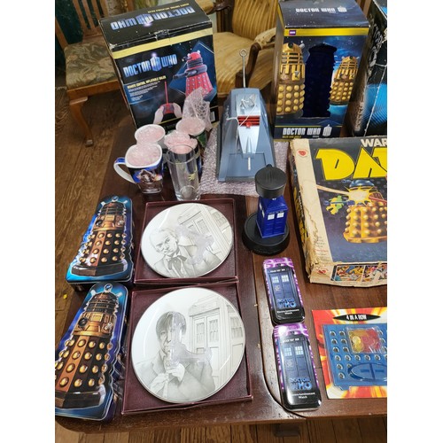 115 - Dr Who collectables including radio controlled Dalek, Dalek Cookie Jar, 1/4 Scale K-9, Denys Fisher ... 