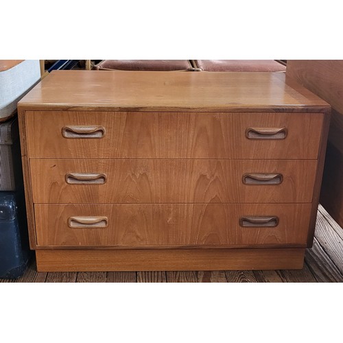 16 - A G-Plan chest of three drawers. 54cm x 82cm x 46cm