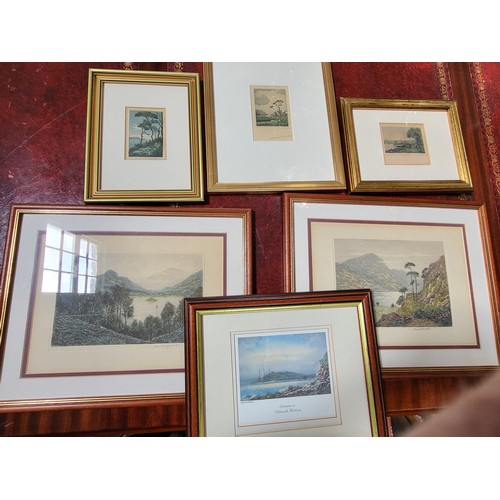 106 - Five original limited edition lithograph signed Claude H Rowbotham and one print of Falmouth.