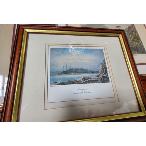 106 - Five original limited edition lithograph signed Claude H Rowbotham and one print of Falmouth.