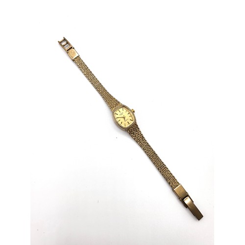 435 - A Ladies Rotary Quartz gold plated watch.