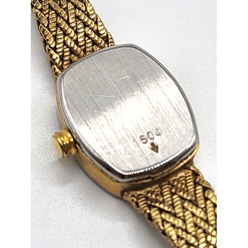 435 - A Ladies Rotary Quartz gold plated watch.