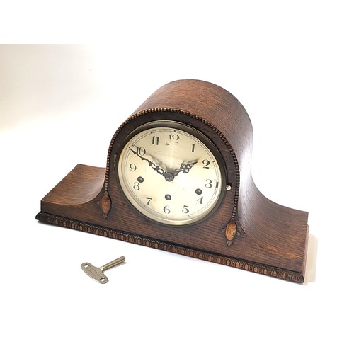 61 - Napoleon clock and key 22cm x  41cm x 15cm.